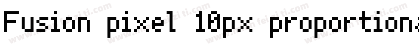 Fusion pixel 10px proportional zh_h字体转换